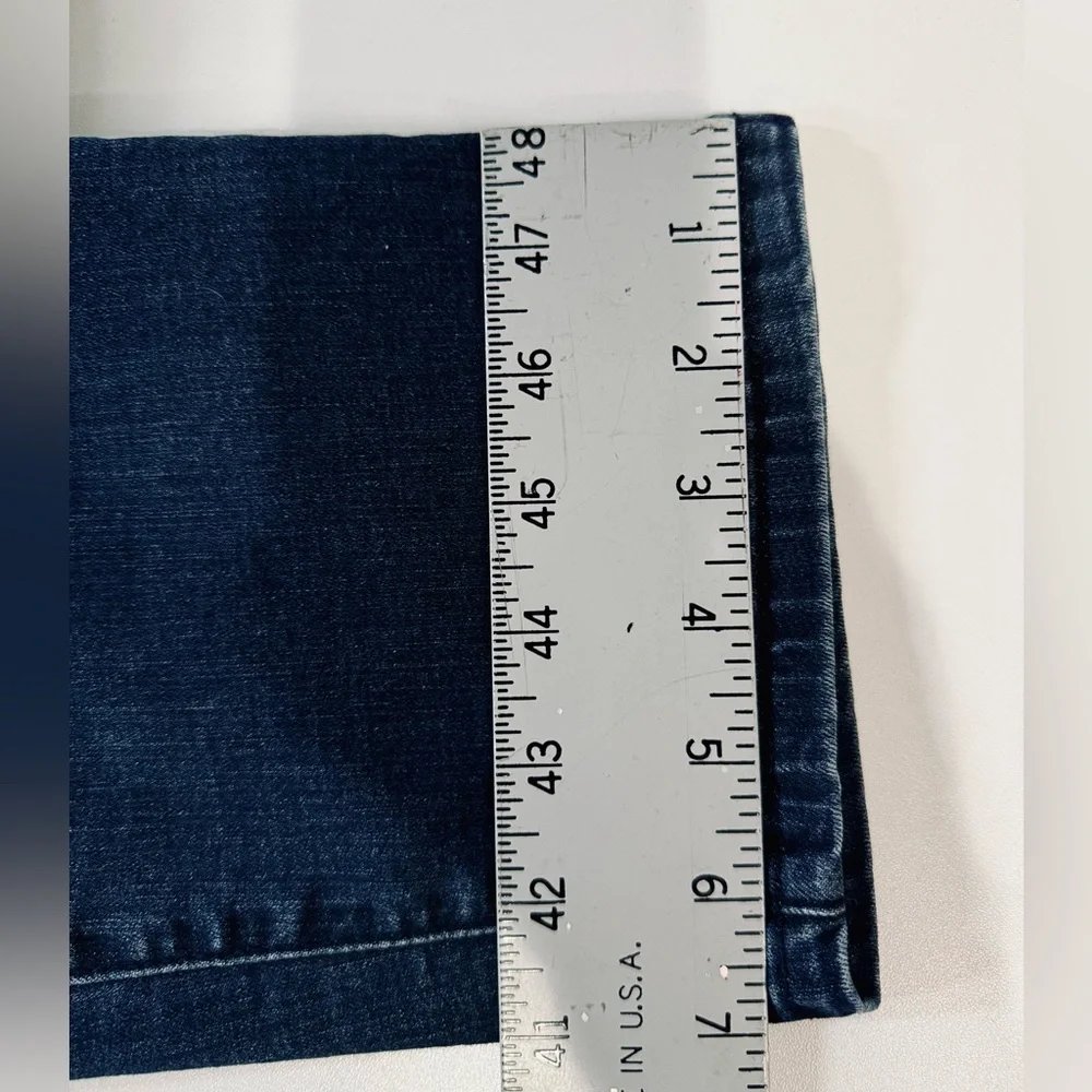 NYDJ Pull-On Jeans Straight Leg Fit Stretch Dark Wash High-Rise Denim SZ 16W - Picture 13 of 15